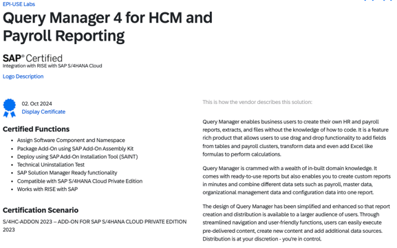 20220323 QM Payroll Reporting_s4hana certified solution
