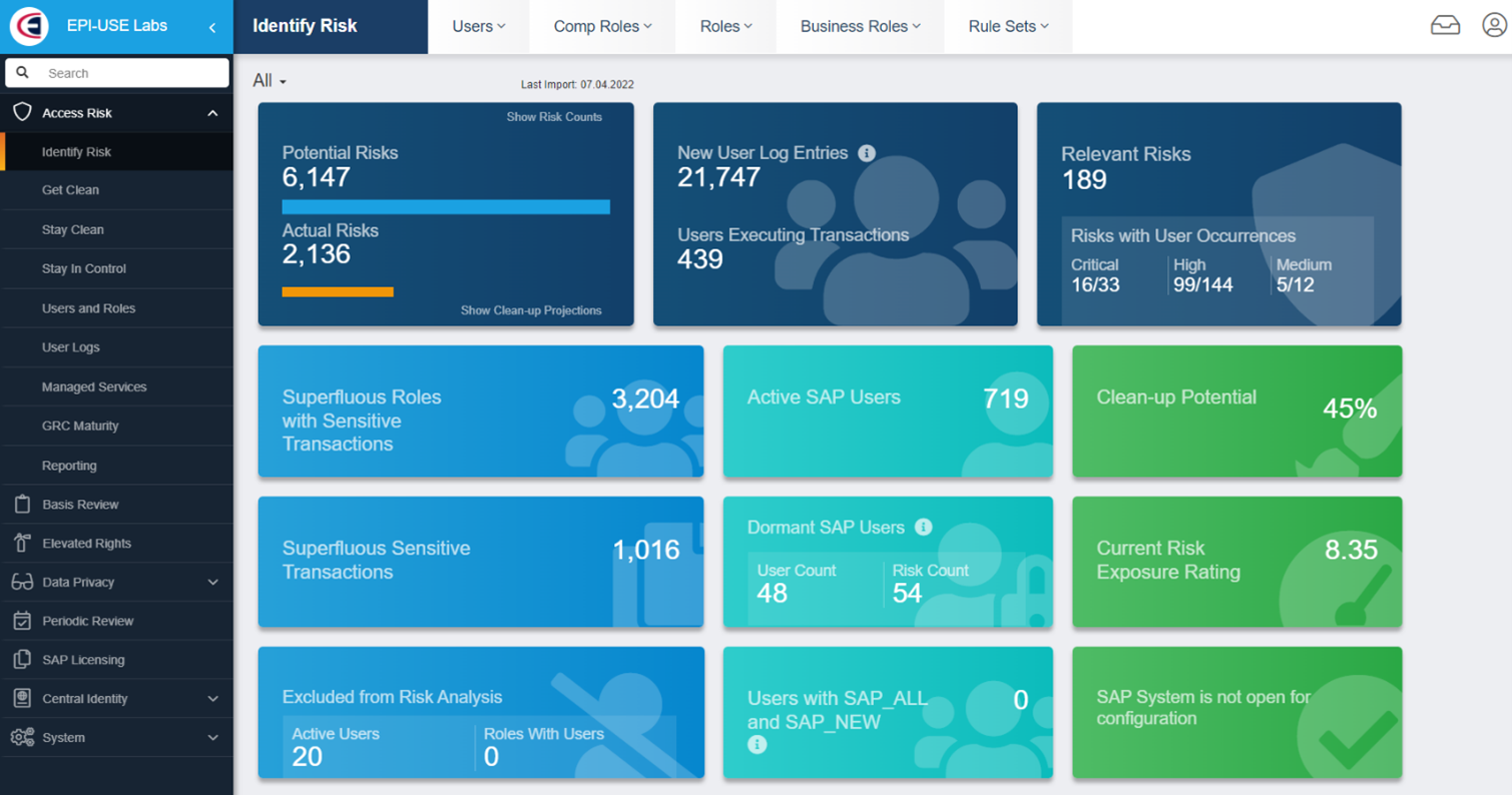 Soterions's solutions solve GRC for SAP - screenshot example