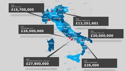 Examples of GDRP enforcement fines map 2