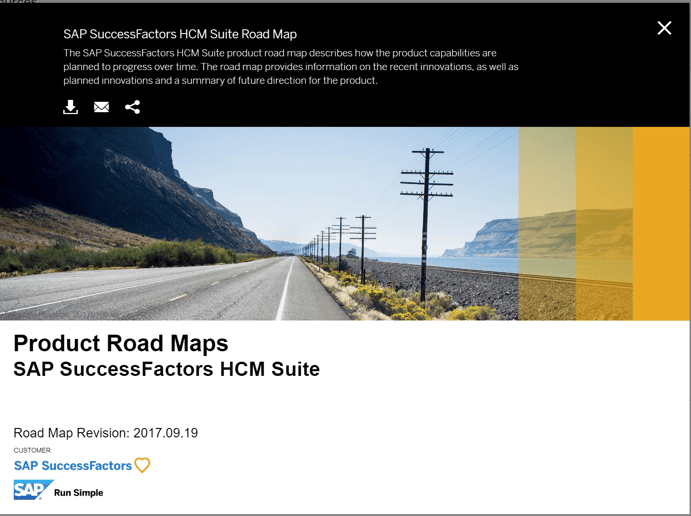 SAP SuccessFactors HCM Suite Road Map