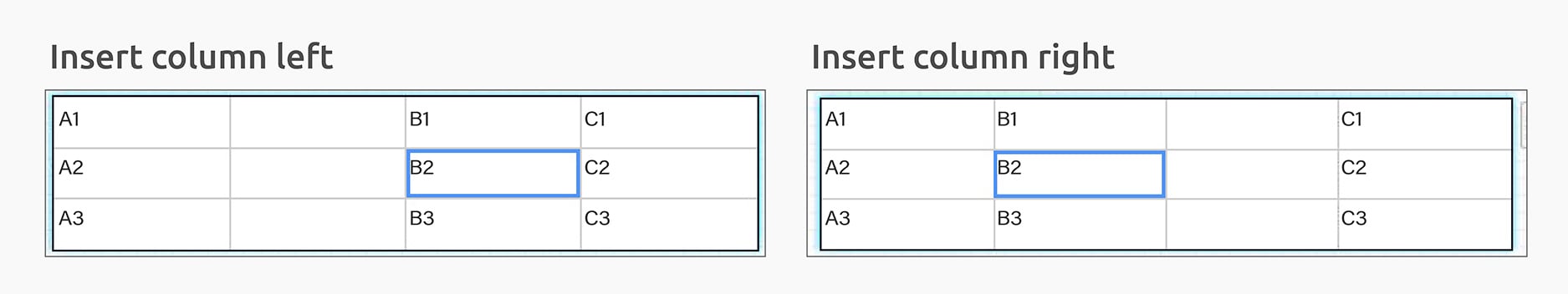 Insert column