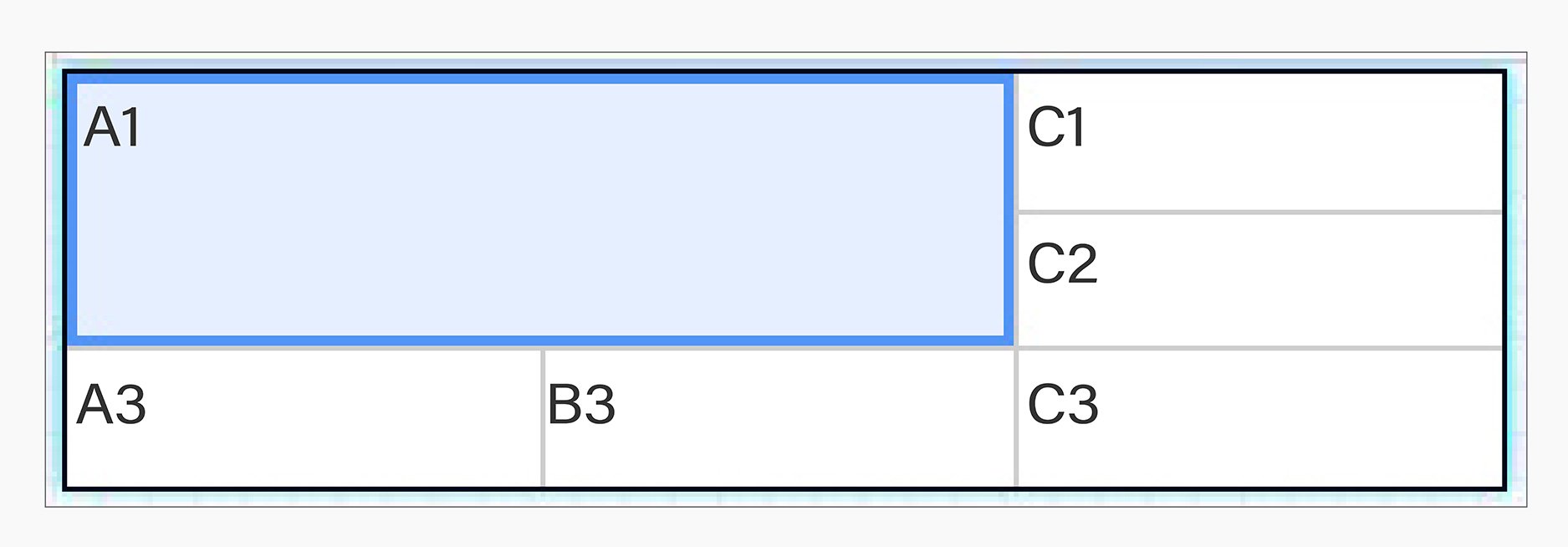 Merge cells