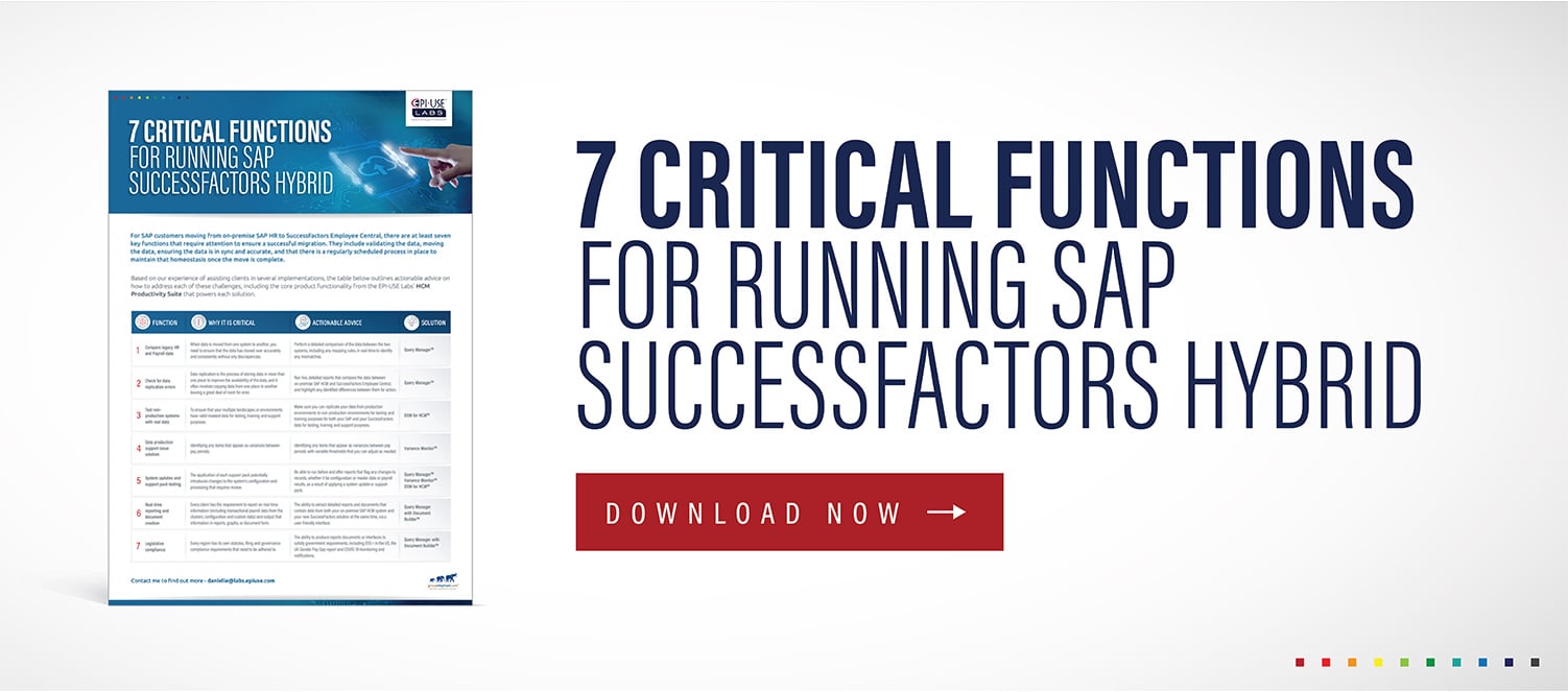 7 Critical functions SAP 