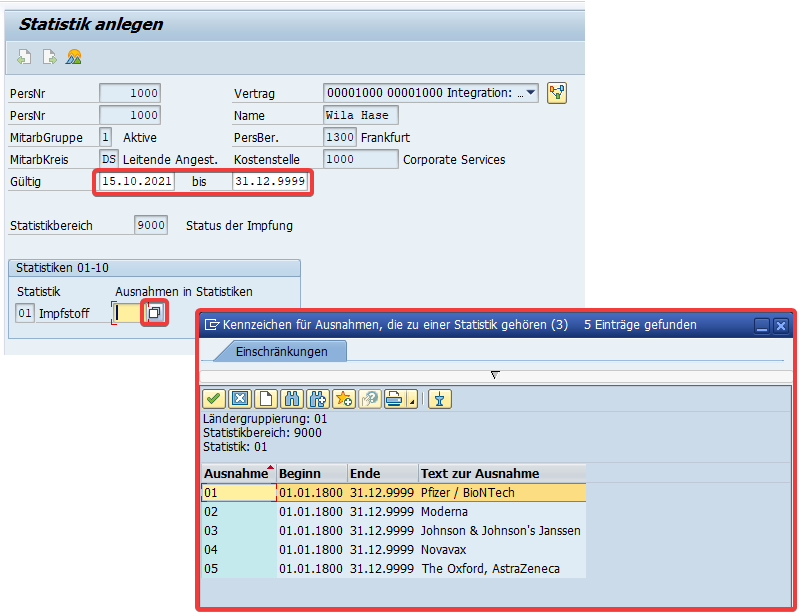 betrieblichen 3G-Regelung in SAP