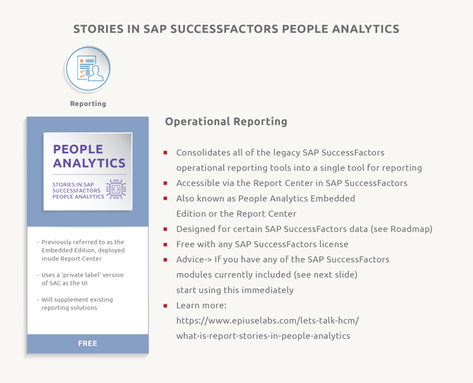 STORIES IN SAP SUCCESSFACTORS PEOPLE ANALYTICS