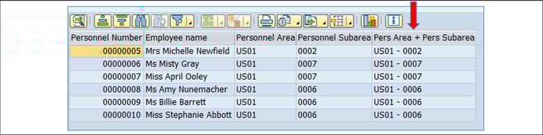 Sample report output