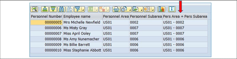 Sample report output