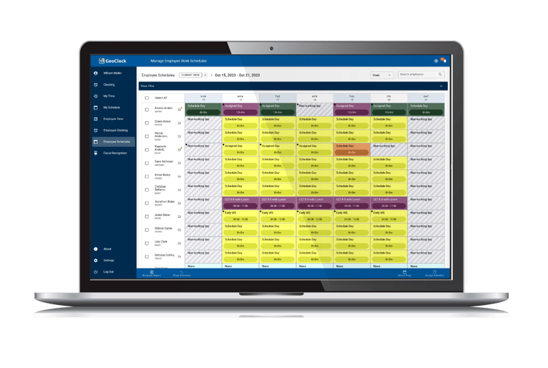Manage employee work schedules