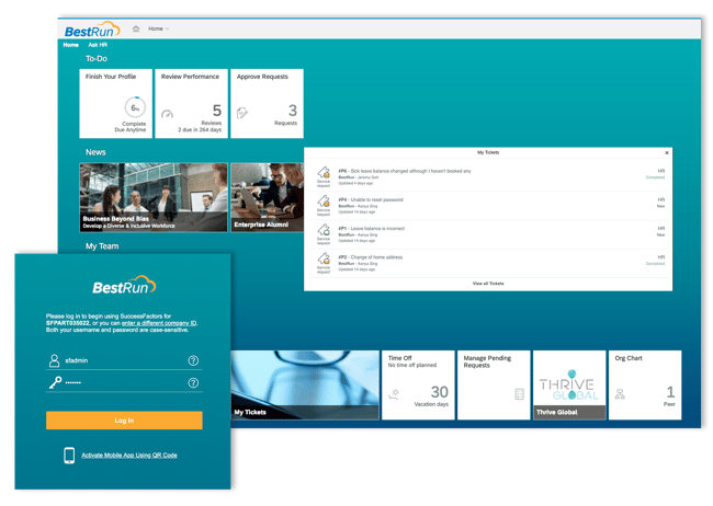 Your employees can enjoy a context-aware and secure service desk offering when engaging on SAP SuccessFactors