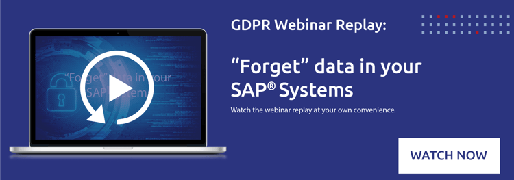GDPR Webinar Replay: Forget data in your SAP Systems