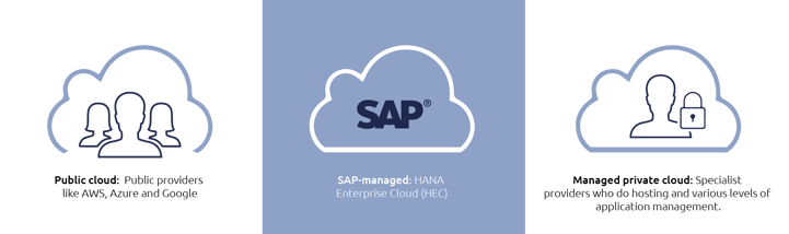 Three main SAP Cloud Deployment options