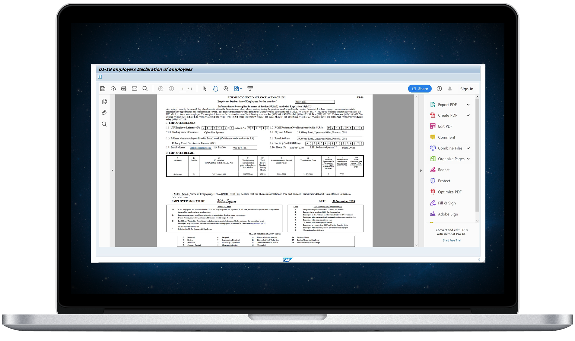 View and send your final output