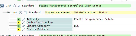 Field value for ACTVT is being explicitly stated