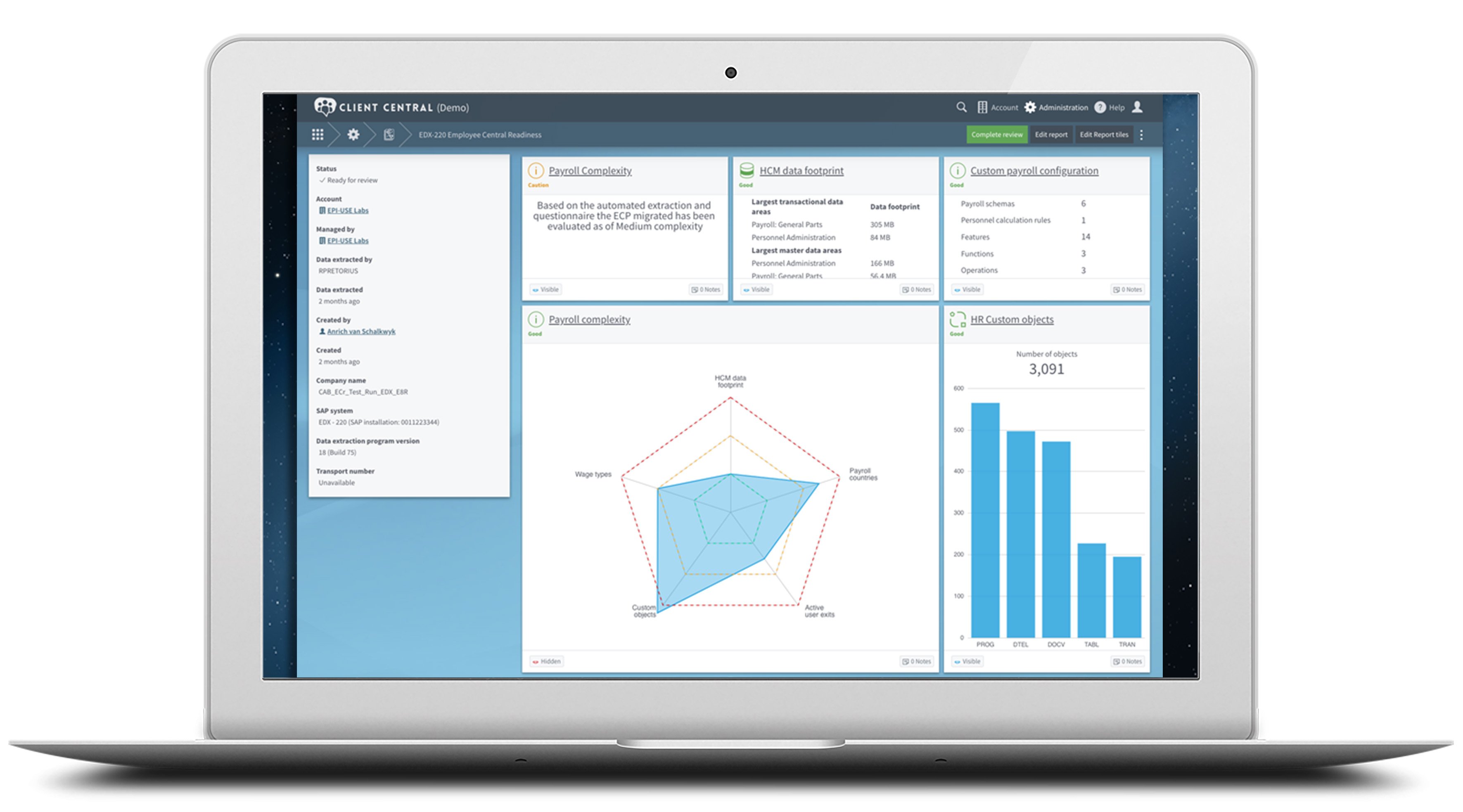 Online system readiness report